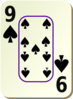 Bordered Nine Of Spades Clip Art